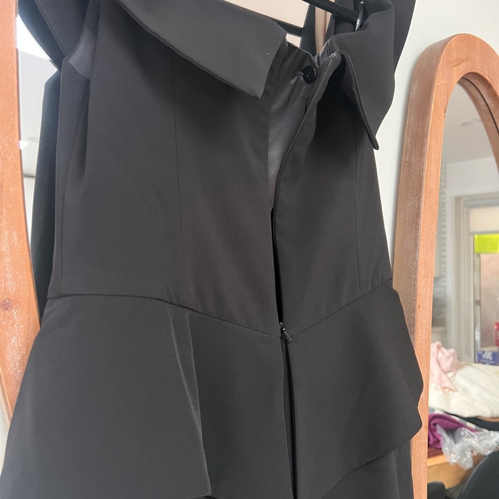 Bardot Peplum Strapless Dress- 👗 Devil wears Prada Vibes - Picture 9 of 12